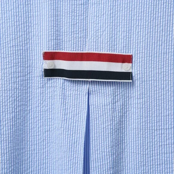 THOM BROWNE Blue Striped Casual Dress - Picture 5 of 9